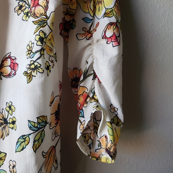 Kimono/Cardigan Ivory with Floral print L - Picture 5 of 6